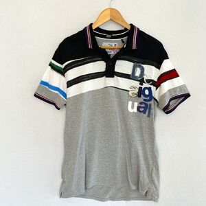 Desigual Mens Size XXL Short Sleeve Polo Shirt Slim